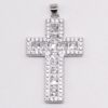 Croce zirconi argento grande