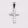 Croce zirconi bianchi argento