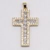 Croce zirconi oro grande